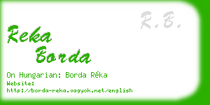 reka borda business card